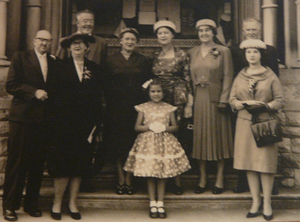 Family photograph with Leonard and wife Priscilla on the left, and younger daughter Erika (my mother) on right